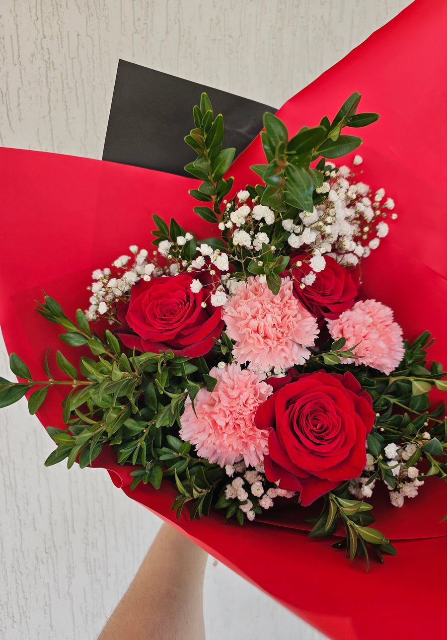 Valentine - Seasonal Mixed Fresh Florals - Wrapped