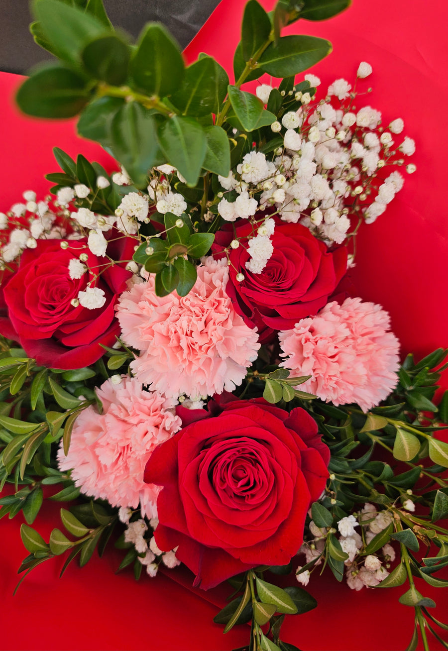 Valentine - Seasonal Mixed Fresh Florals - Wrapped