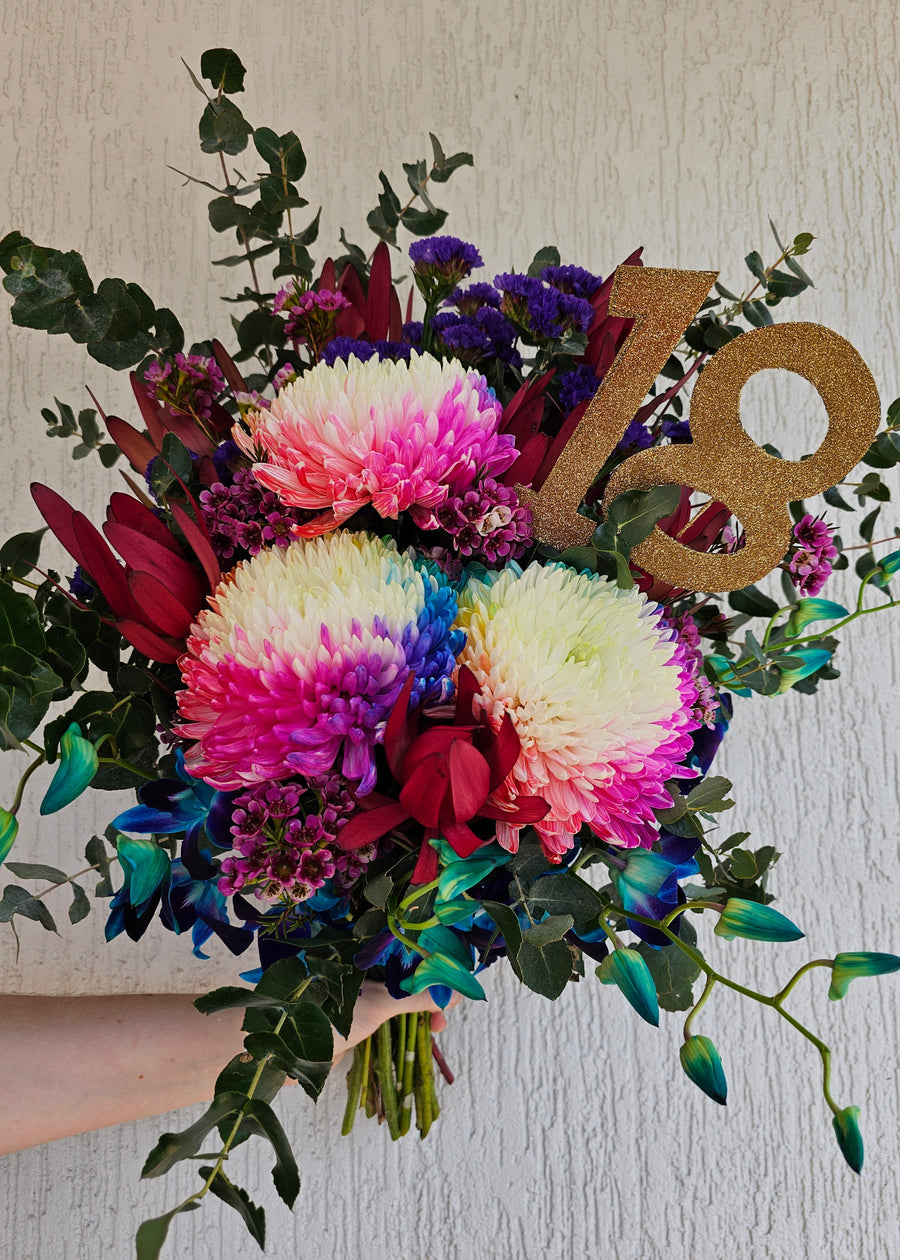 Rainbow Bloom Birthday Bouquet