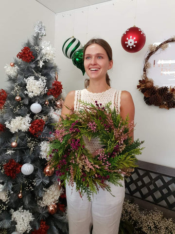 Christmas Wreath Making Workshop - FRESH FLOWERS